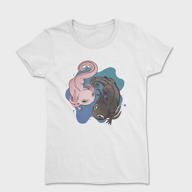Axolotl Black And Pink, Women's T-Shirt