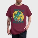 Surfing Skeleton, Unisex Men's T-Shirt