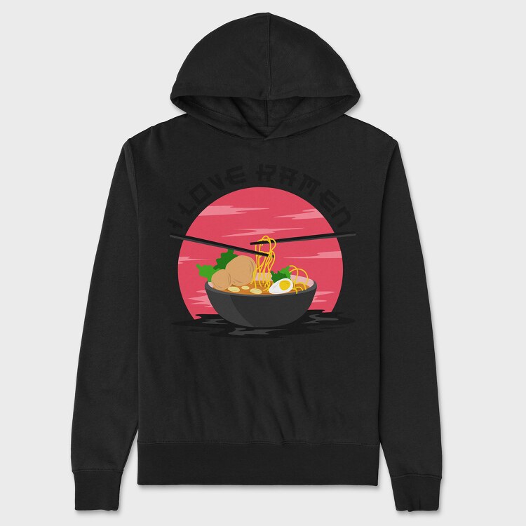 I Love Ramen, Unisex Men's Hoodie