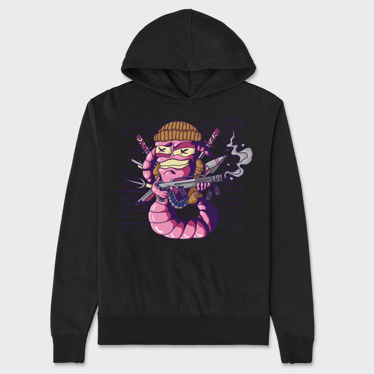 War Worm, Unisex Men's Hoodie