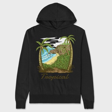 Tropical 2, Unisex Men's Hoodie