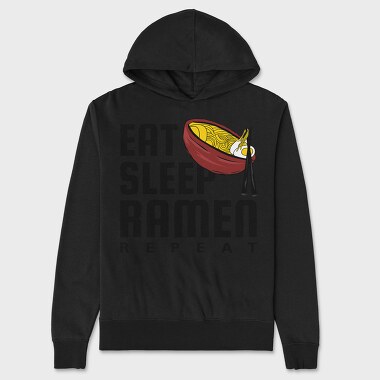 Eat Sleep Ramen Repeat, Унисекс Мъжко Суичър