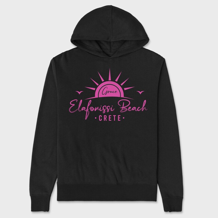 Elafonissi Beach, Unisex Men's Hoodie