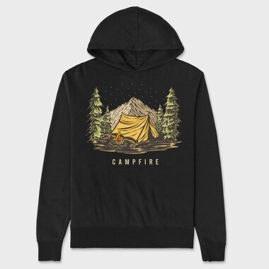 Campfire 3, Unisex Men's Hoodie