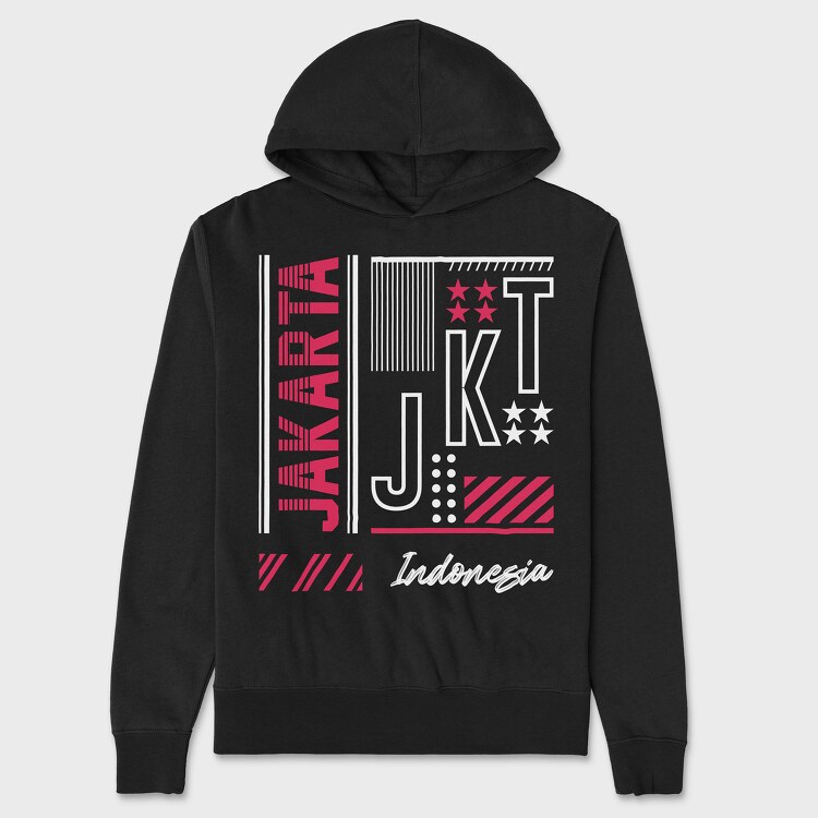 Jakarta, Unisex Men's Hoodie