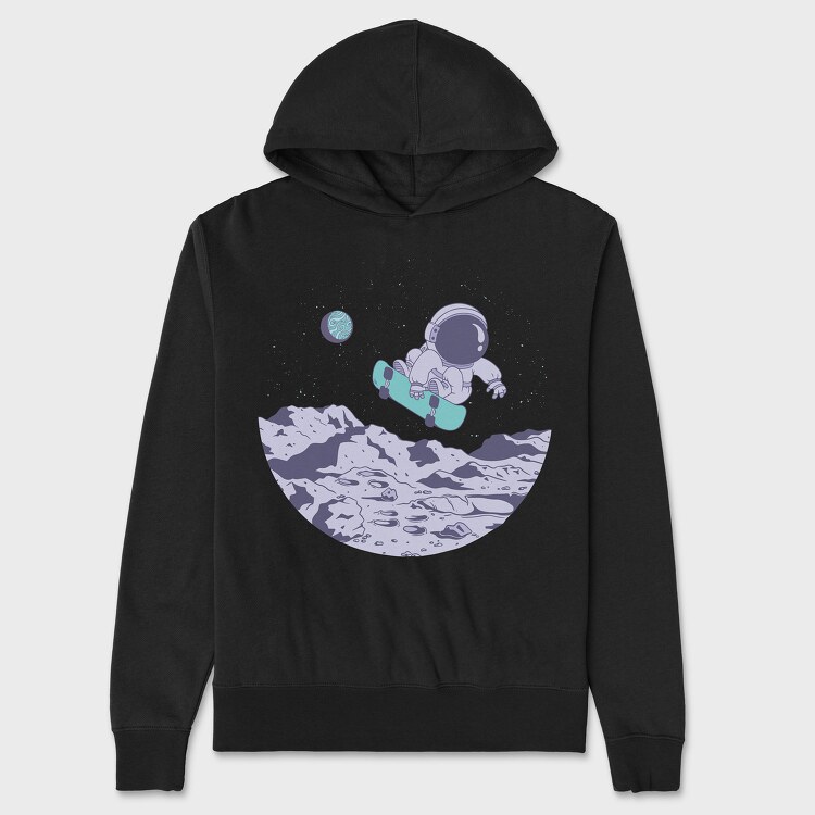 Skater Astronaut, Unisex Men's Hoodie