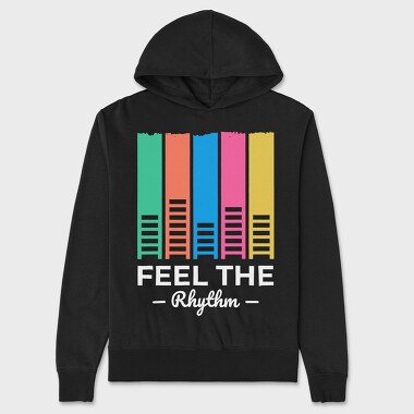 Feel the Rhythm, Unisex Men's Hoodie