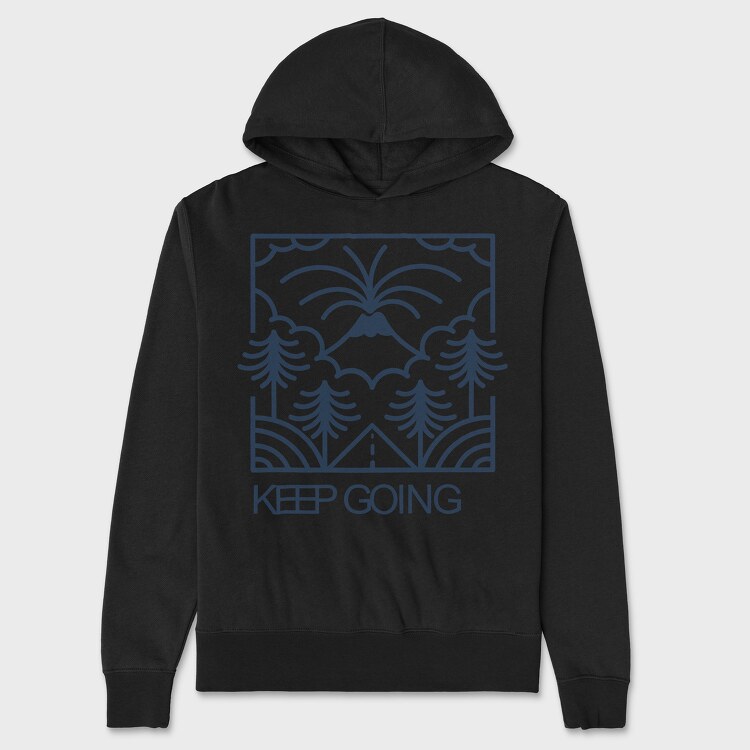 Keep Going, Unisex Men's Hoodie