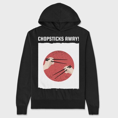 Chopsticks Away, Unisex Men's Hoodie