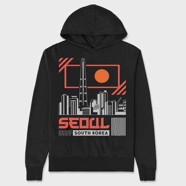 Seoul, Unisex Men's Hoodie