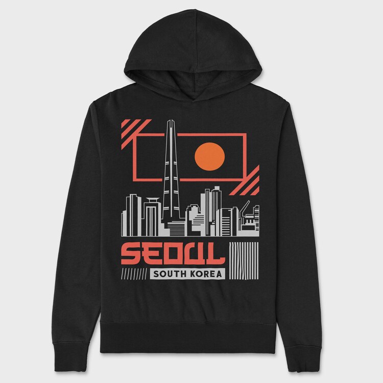 Seoul, Унисекс Мъжко Суичър