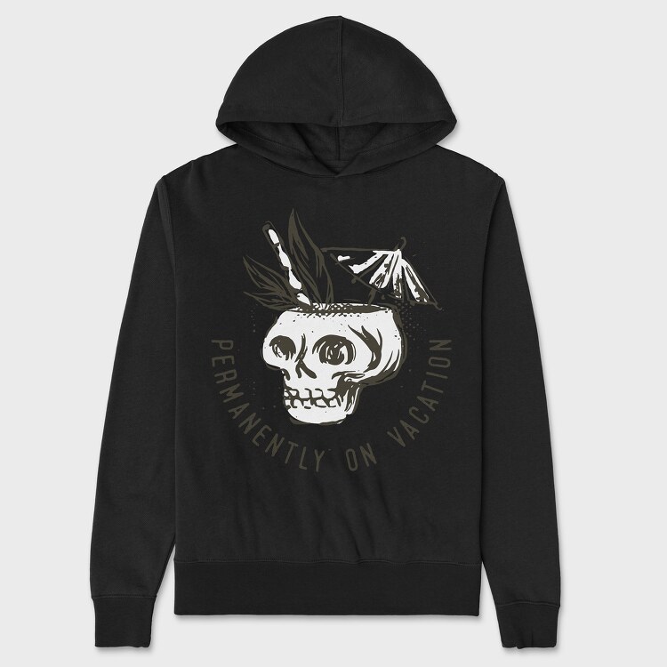 Summer Vacation Skull, Unisex Men's Hoodie