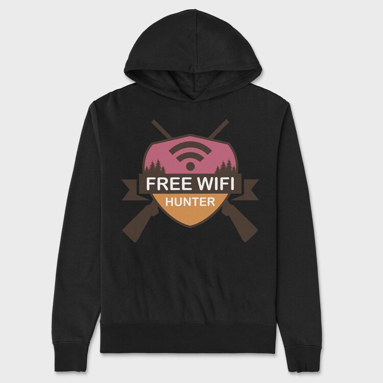 Free Wifi Hunter, Унисекс Мъжко Суичър