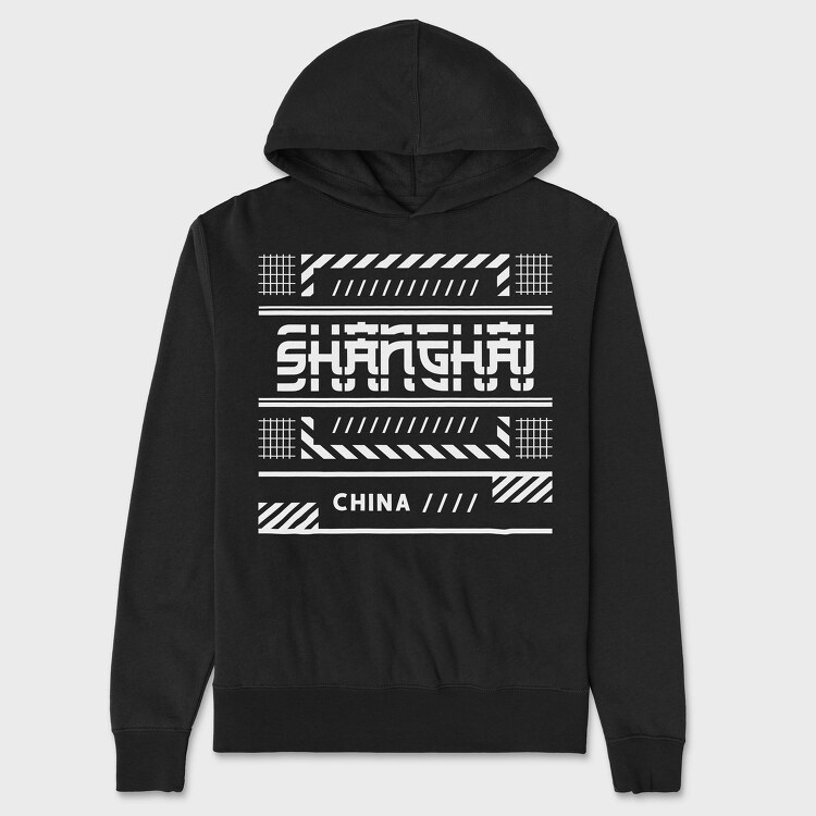 Shanghai, Unisex Men's Hoodie