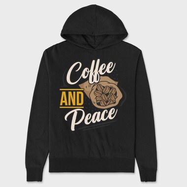 Coffee and Peace, Unisex Men's Hoodie