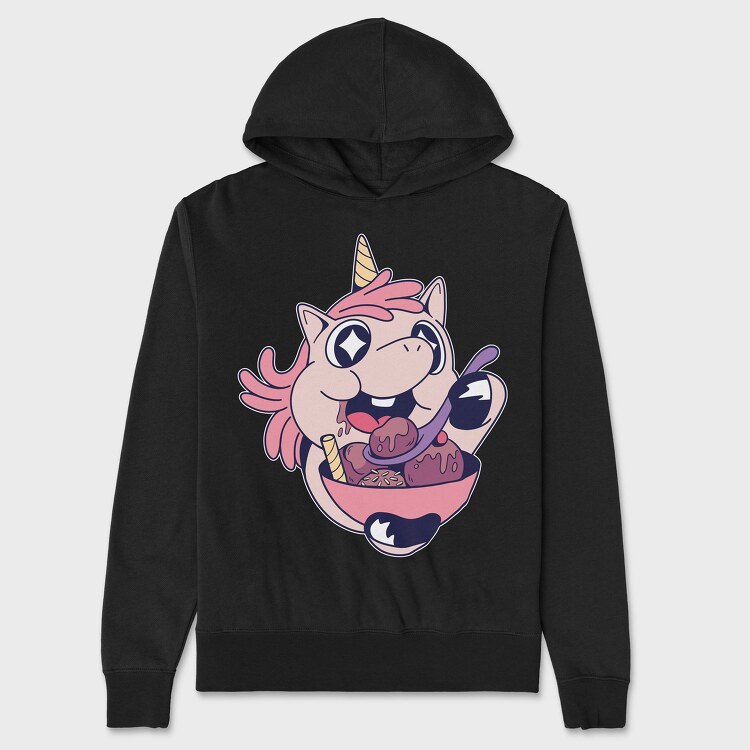 Unicorn Icecream, Unisex Men's Hoodie