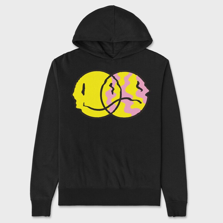 Happy Sad Emoji, Unisex Men's Hoodie