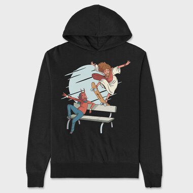 Jesus Devil Skate, Unisex Men's Hoodie