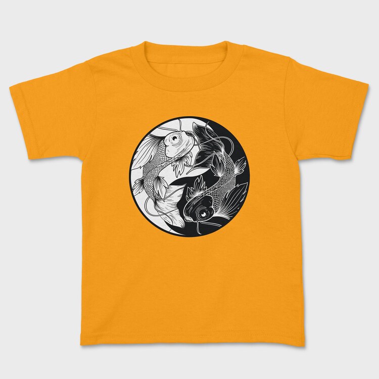 Fish Yng Yang, Kids' T-Shirt