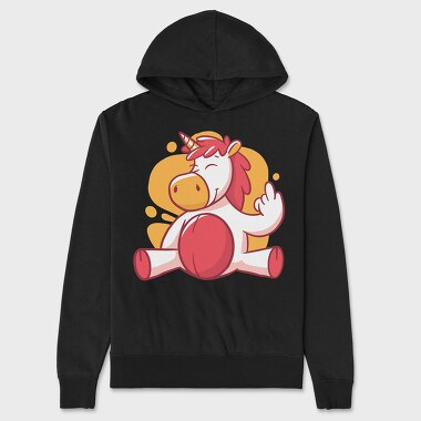 Unicorn Middle Finger, Unisex Men's Hoodie
