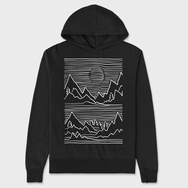 Mountains 3d, Unisex Men's Hoodie