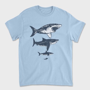 Megalodon Sizes, Unisex Men's T-Shirt