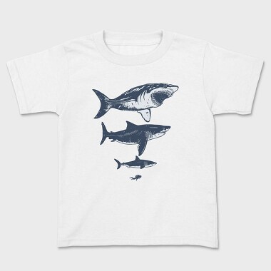 Megalodon Sizes, Kids' T-Shirt