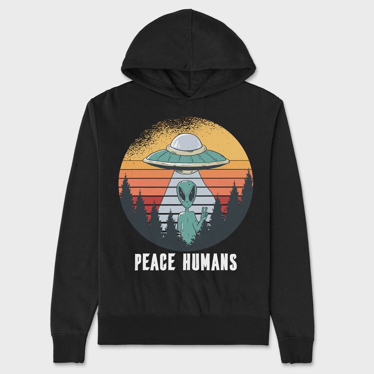 Peace Humans, Unisex Men's Hoodie