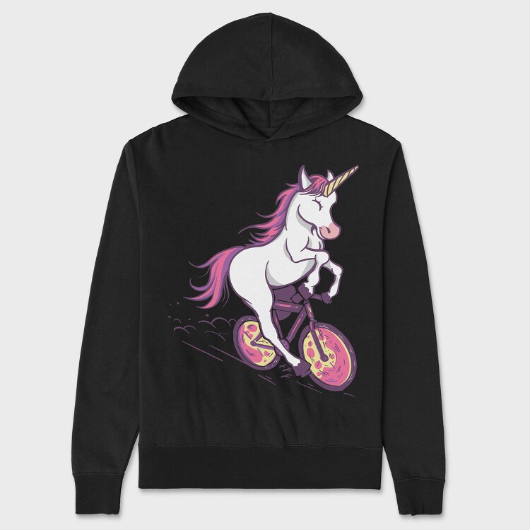 Bicicle Unicorn, Unisex Men's Hoodie