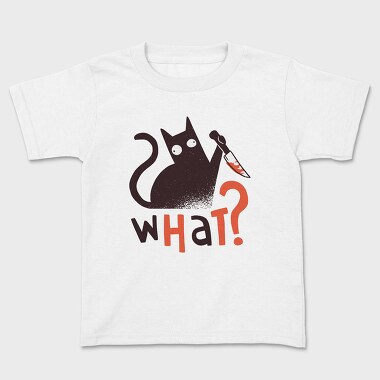 Kids' T-Shirt, Knife Cat