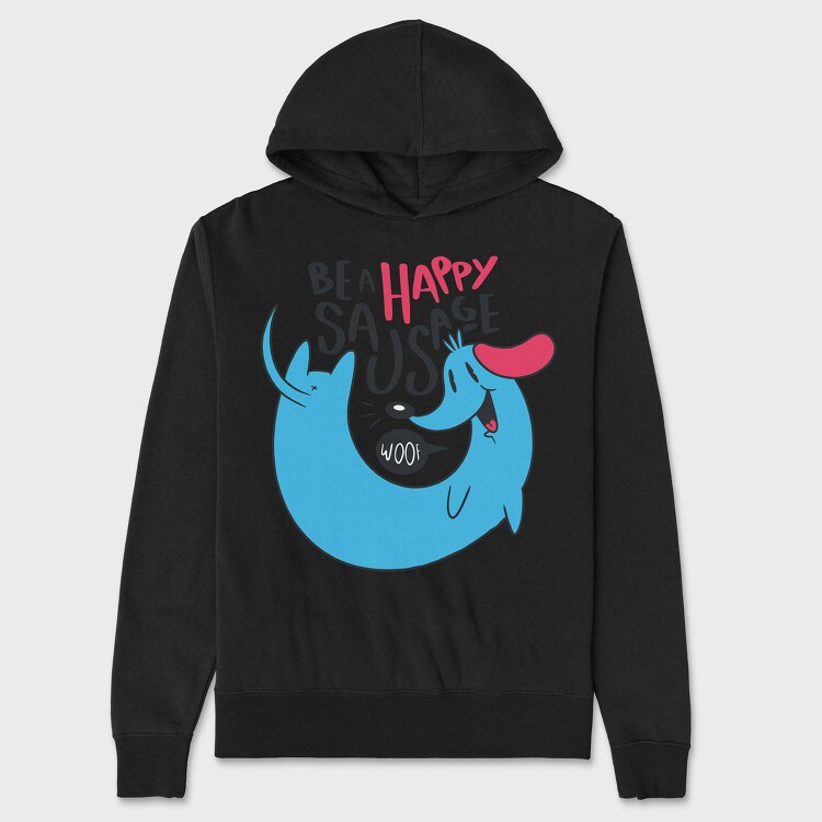 Happy Sausage, Unisex Men's Hoodie