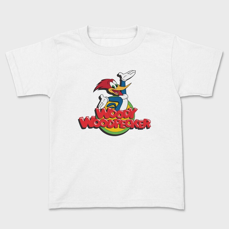 Cartoon Retro Woody Woodpecker 4, Kids' T-Shirt