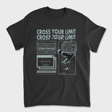 Unisex Men's T-Shirt, Cross Your Limits 2