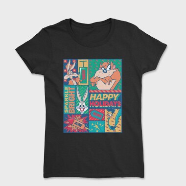 Women's T-Shirt, Looney Tunes Happy Holidays