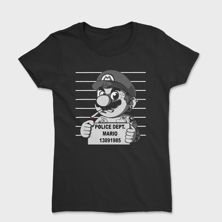 Police Dept Mario Bros, Дамска Тениска