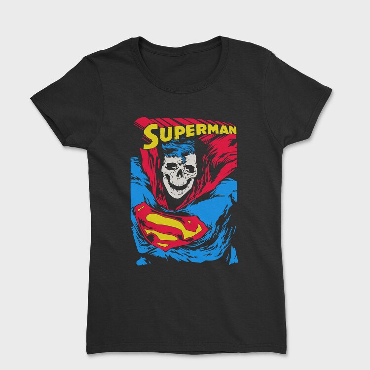 Superman Skull, Women's T-Shirt