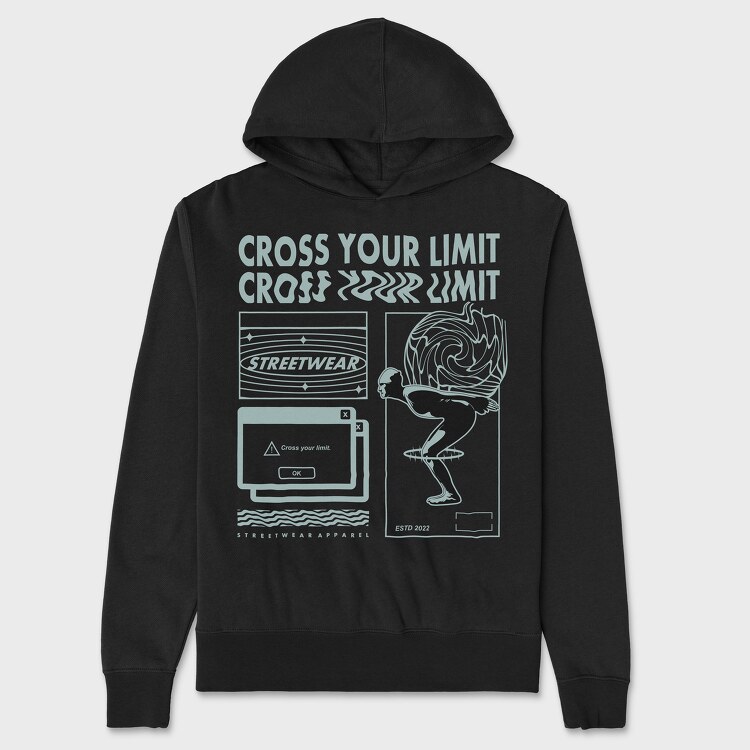 Cross Your Limits 2, Unisex Men's Hoodie
