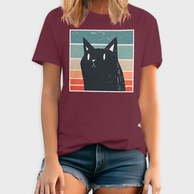 Cartoon Retro Cow and Chicken 2, Women's T-Shirt