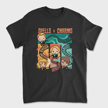 Spells and Charms Harry Potter, Унисекс Мъжка Тениска