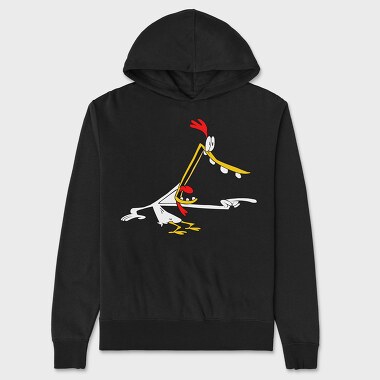 Cartoon Retro Cow and Chicken 4, Unisex Men's Hoodie