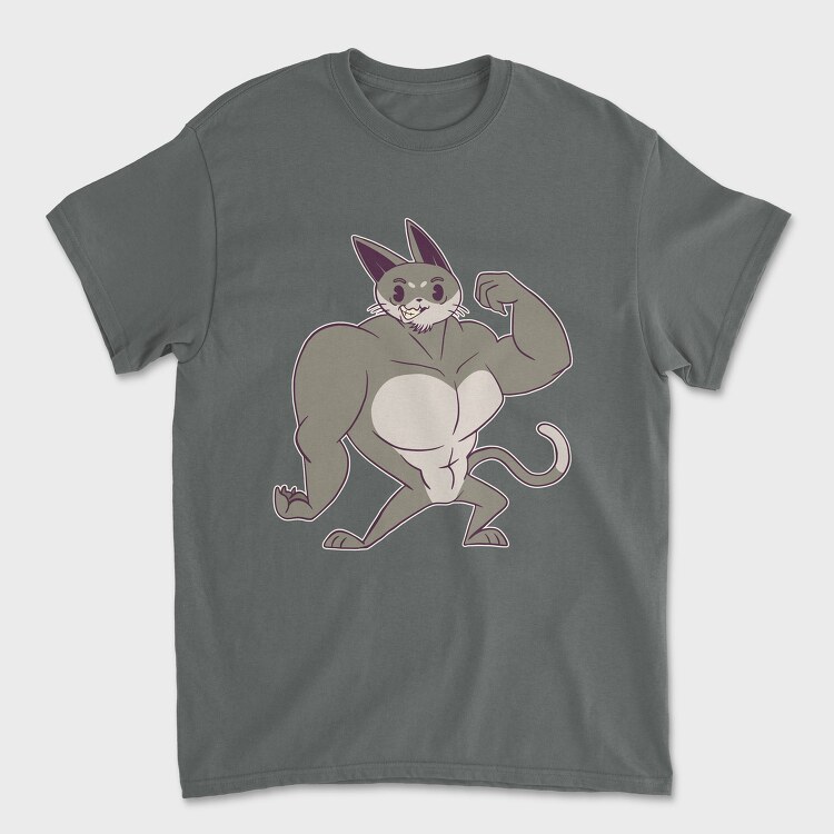 Muscle Cat, Unisex Men's T-Shirt