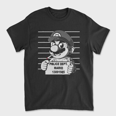 Police Dept Mario Bros, Unisex Men's T-Shirt