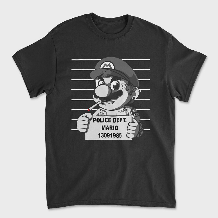 Police Dept Mario Bros, Unisex Men's T-Shirt