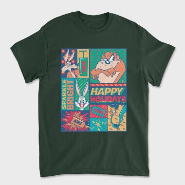 Looney Tunes Happy Holidays, Unisex Men's T-Shirt