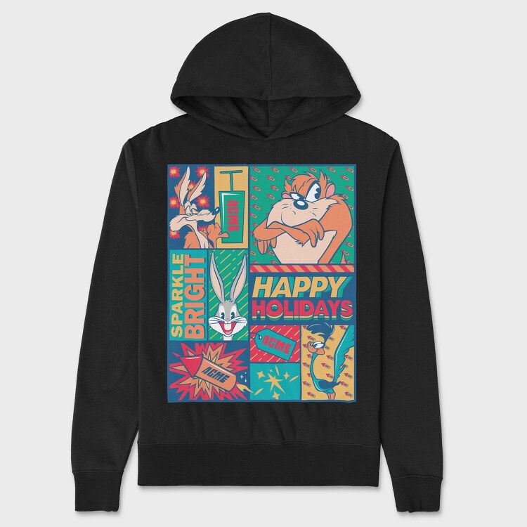 Looney Tunes Happy Holidays, Унисекс Мъжко Суичър