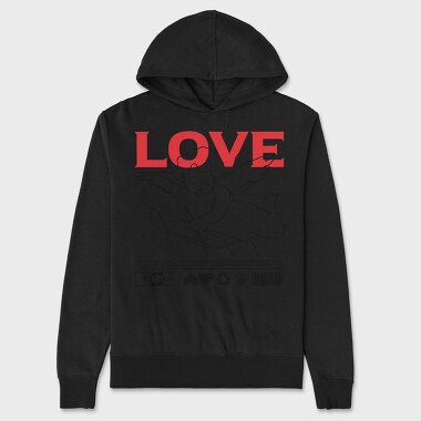 Love 1, Unisex Men's Hoodie