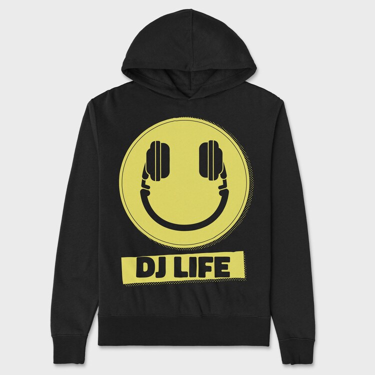 DJ Life, Unisex Men's Hoodie