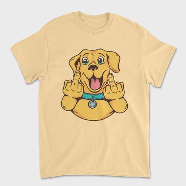 Middle Finger Labrador, Unisex Men's T-Shirt