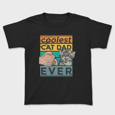 Coolest Cat Dad, Kids' T-Shirt