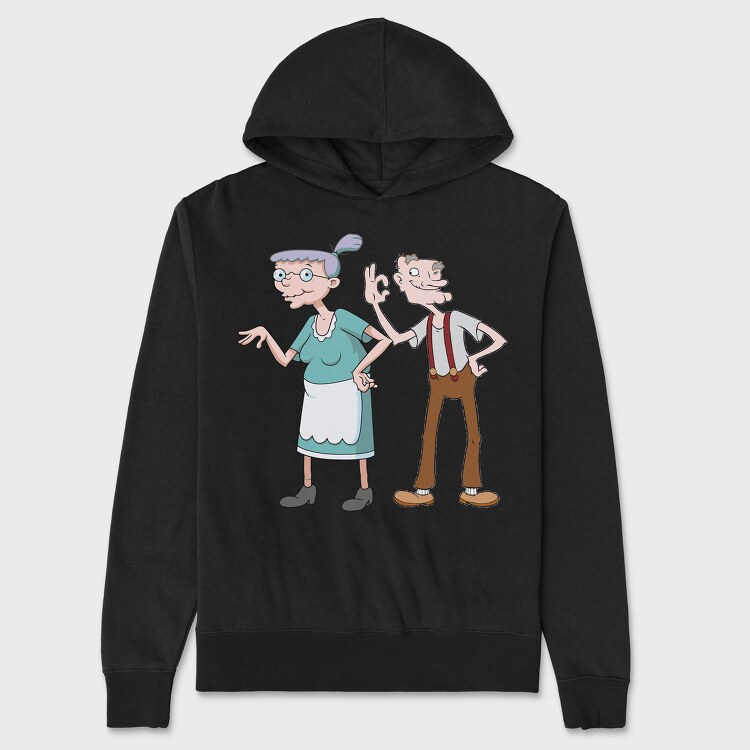 Cartoon Retro Hey Arnold 3, Unisex Men's Hoodie